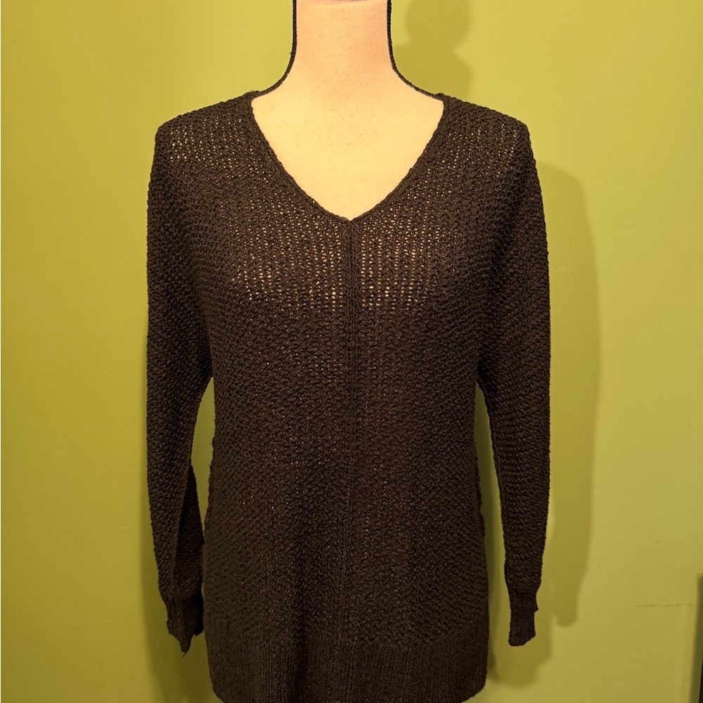 Women's V-Neck Black Sweater